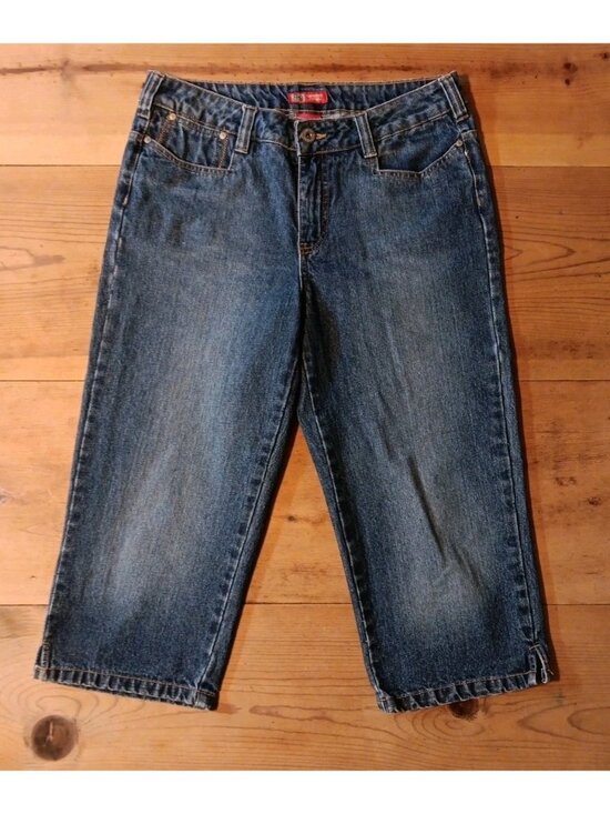 Faded Glory Denim - Vtg Faded Glory Capri Jeans Women Missy 10 Medium Wash Embroidery Pocket Cotton